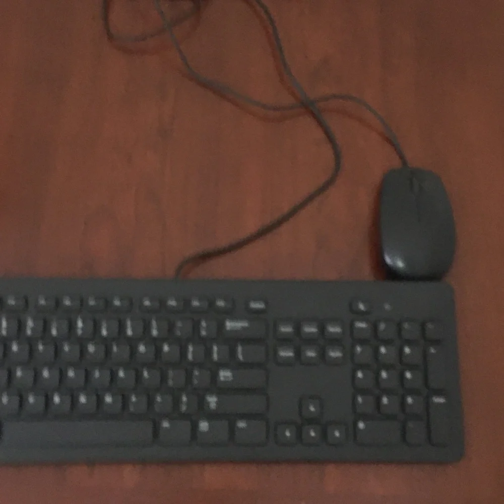 One Dell keyboard and one mouse black bundle